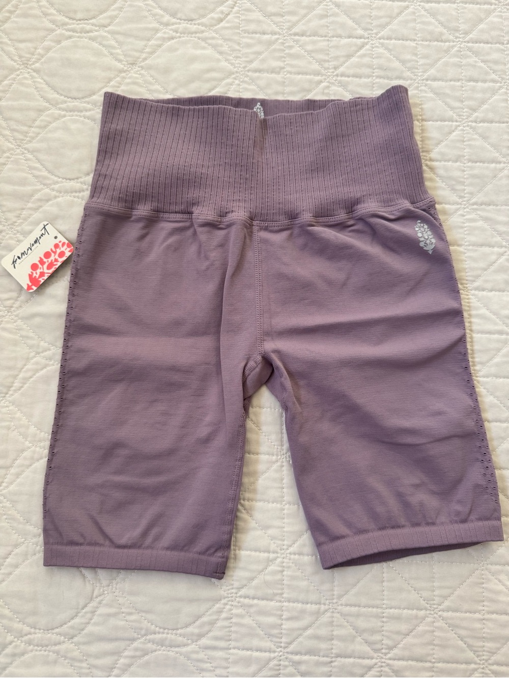 NWT Free People Movement Good Karma Bike Shorts Elderberry Tea Mauve